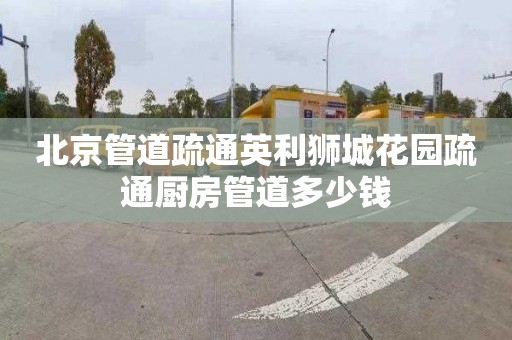 北京管道疏通英利狮城花园疏通厨房管道多少钱