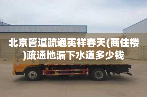 北京管道疏通英祥春天(商住楼)疏通地漏下水道多少钱