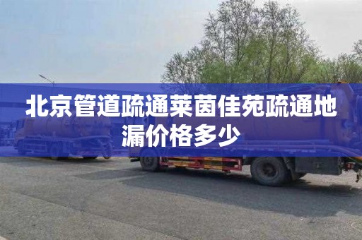 北京管道疏通莱茵佳苑疏通地漏价格多少