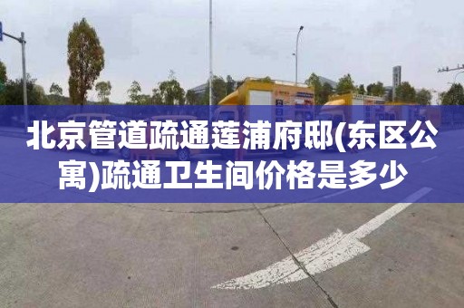 北京管道疏通莲浦府邸(东区公寓)疏通卫生间价格是多少