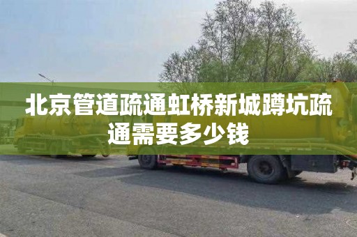 北京管道疏通虹桥新城蹲坑疏通需要多少钱