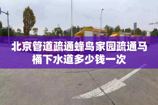 北京管道疏通蜂鸟家园疏通马桶下水道多少钱一次