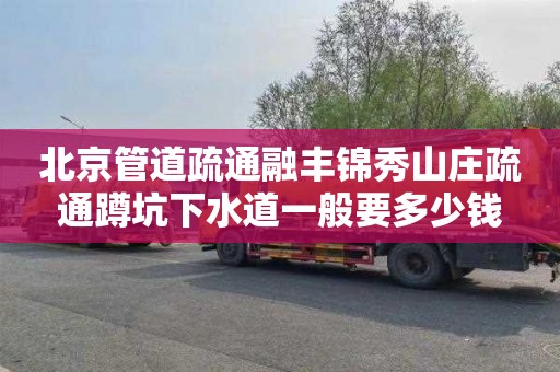 北京管道疏通融丰锦秀山庄疏通蹲坑下水道一般要多少钱