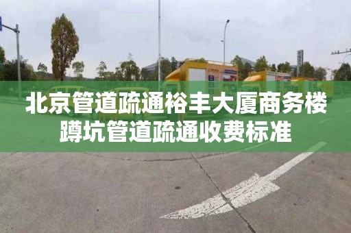 北京管道疏通裕丰大厦商务楼蹲坑管道疏通收费标准