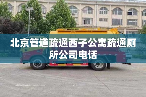 北京管道疏通西子公寓疏通厕所公司电话