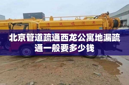 北京管道疏通西龙公寓地漏疏通一般要多少钱
