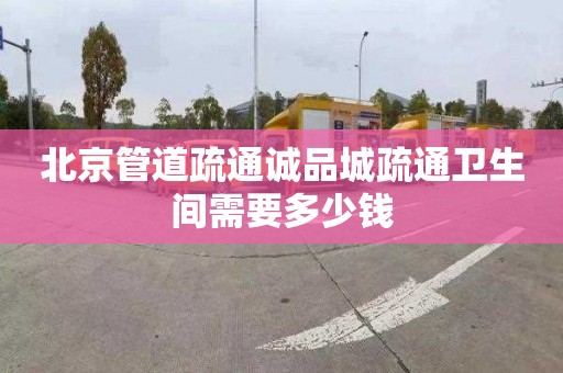 北京管道疏通诚品城疏通卫生间需要多少钱