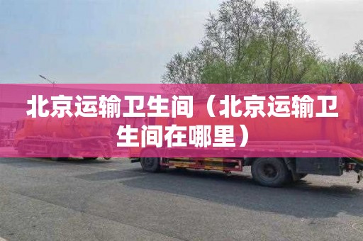 北京运输卫生间（北京运输卫生间在哪里）
