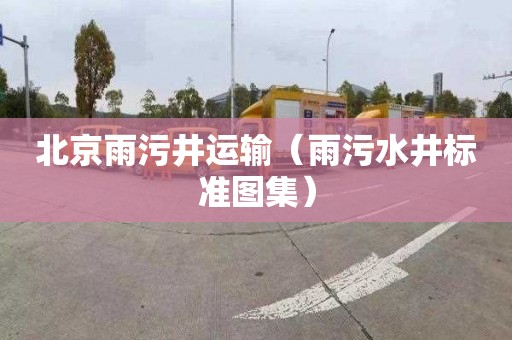 北京雨污井运输（雨污水井标准图集）
