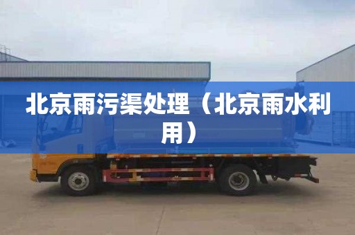 北京雨污渠处理（北京雨水利用）