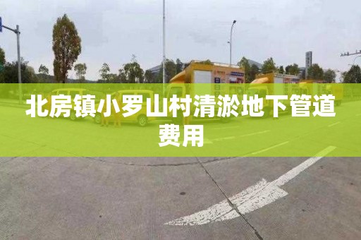 北房镇小罗山村清淤地下管道费用