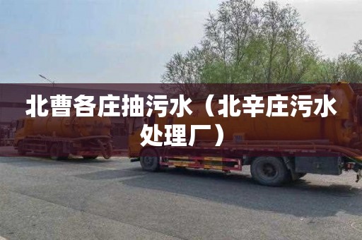 北曹各庄抽污水（北辛庄污水处理厂）