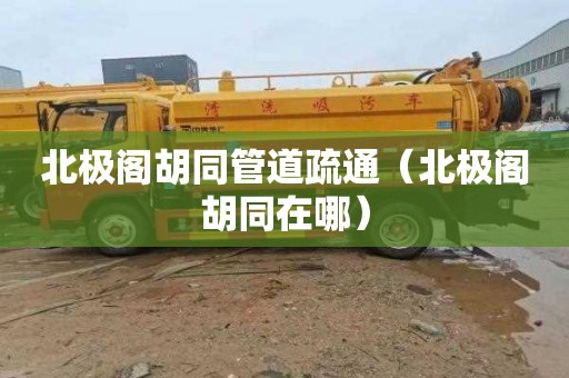 北极阁胡同管道疏通（北极阁胡同在哪）