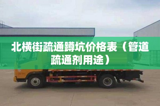 北横街疏通蹲坑价格表（管道疏通剂用途）