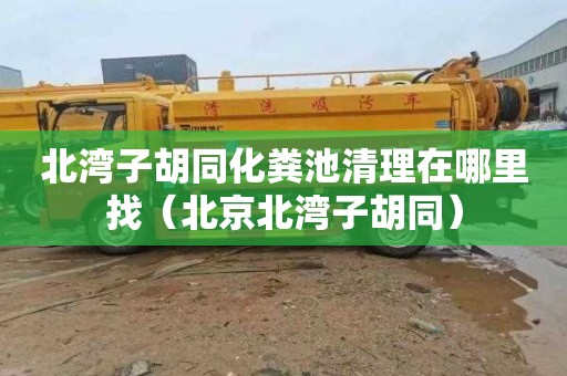 北湾子胡同化粪池清理在哪里找（北京北湾子胡同）