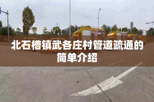 北石槽镇武各庄村管道疏通的简单介绍