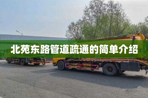 北苑东路管道疏通的简单介绍