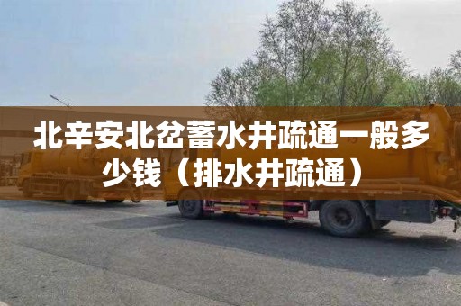北辛安北岔蓄水井疏通一般多少钱（排水井疏通）