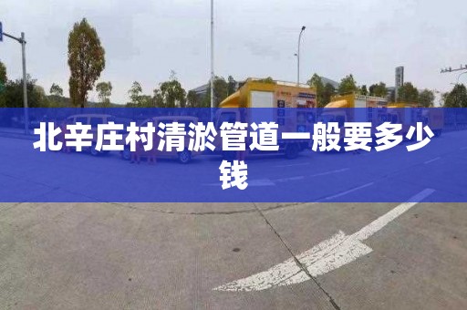 北辛庄村清淤管道一般要多少钱