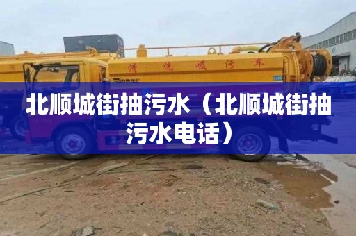 北顺城街抽污水（北顺城街抽污水电话）