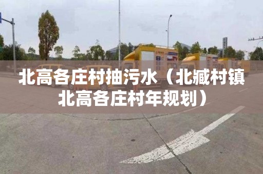 北高各庄村抽污水（北臧村镇北高各庄村年规划）