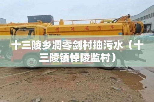 十三陵乡凋零剑村抽污水（十三陵镇悼陵监村）