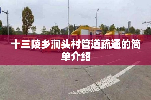 十三陵乡涧头村管道疏通的简单介绍