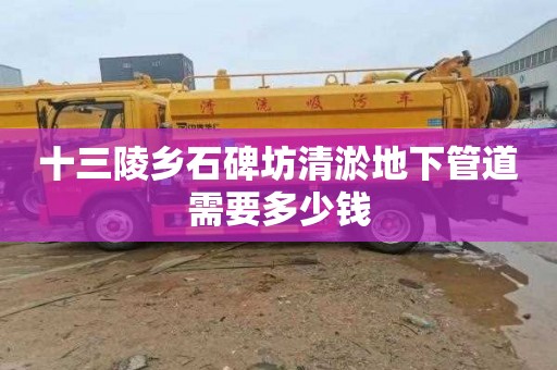 十三陵乡石碑坊清淤地下管道需要多少钱