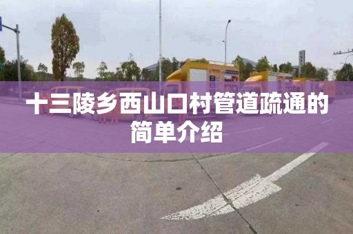 十三陵乡西山口村管道疏通的简单介绍
