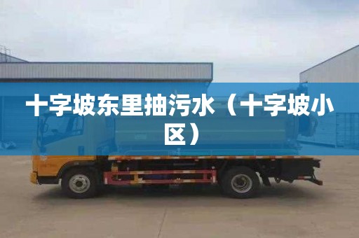 十字坡东里抽污水（十字坡小区）