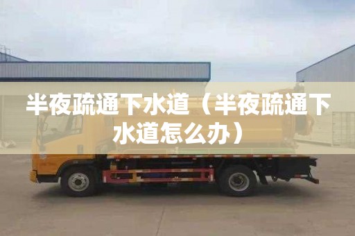 半夜疏通下水道（半夜疏通下水道怎么办）