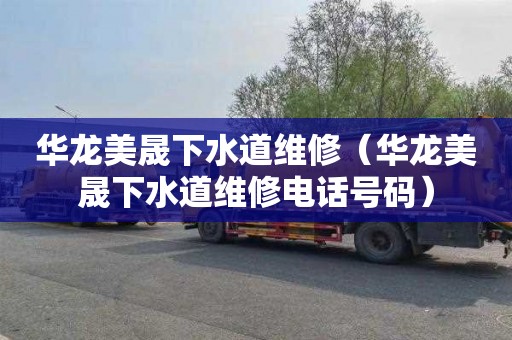 华龙美晟下水道维修（华龙美晟下水道维修电话号码）