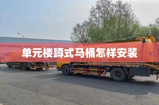 单元楼蹲式马桶怎样安装