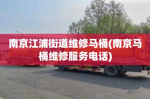 南京江浦街道维修马桶(南京马桶维修服务电话)