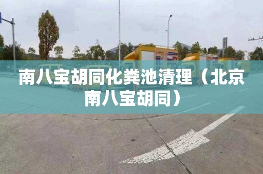 南八宝胡同化粪池清理（北京南八宝胡同）