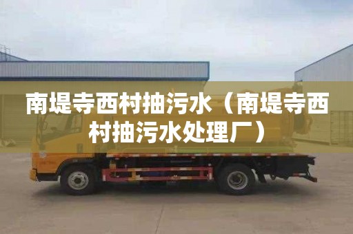 南堤寺西村抽污水（南堤寺西村抽污水处理厂）