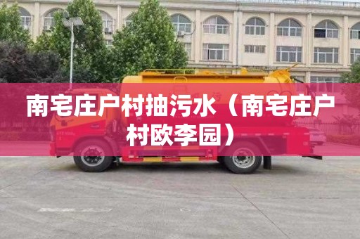南宅庄户村抽污水（南宅庄户村欧李园）