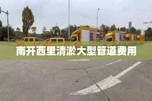 南开西里清淤大型管道费用