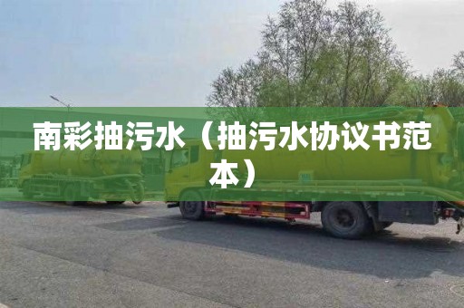 南彩抽污水（抽污水协议书范本）