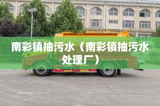 南彩镇抽污水（南彩镇抽污水处理厂）
