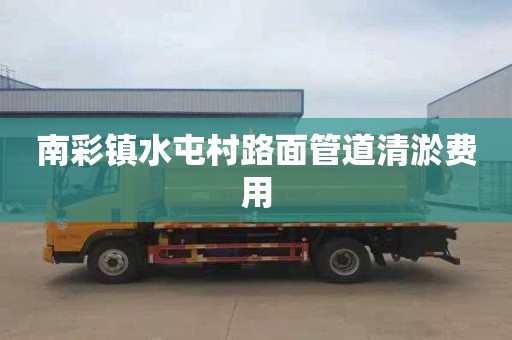 南彩镇水屯村路面管道清淤费用