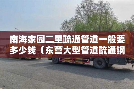 南海家园二里疏通管道一般要多少钱（东营大型管道疏通钢带价格多少）