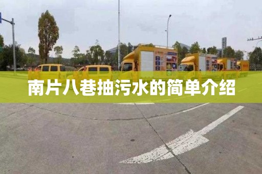 南片八巷抽污水的简单介绍