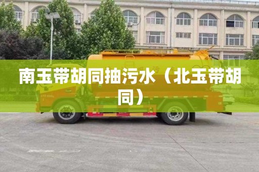 南玉带胡同抽污水（北玉带胡同）