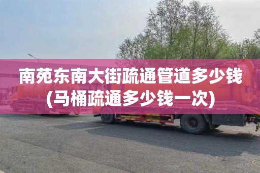 南苑东南大街疏通管道多少钱(马桶疏通多少钱一次)