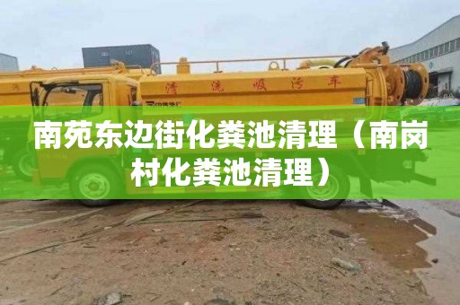 南苑东边街化粪池清理（南岗村化粪池清理）