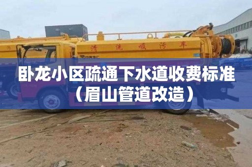 卧龙小区疏通下水道收费标准（眉山管道改造）