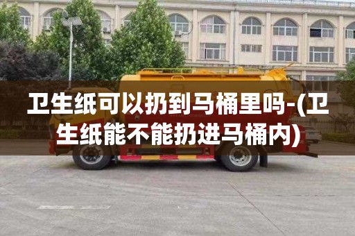 卫生纸可以扔到马桶里吗-(卫生纸能不能扔进马桶内)