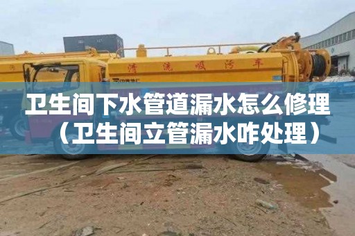 卫生间下水管道漏水怎么修理（卫生间立管漏水咋处理）