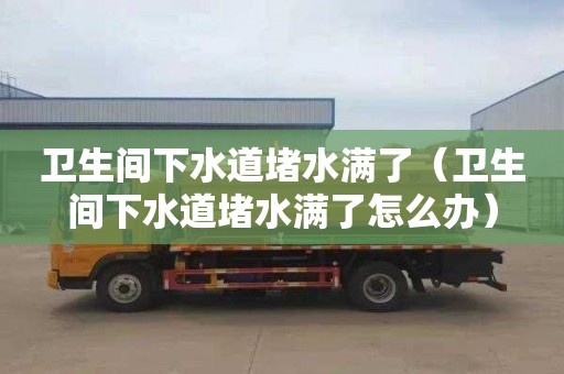 卫生间下水道堵水满了（卫生间下水道堵水满了怎么办）